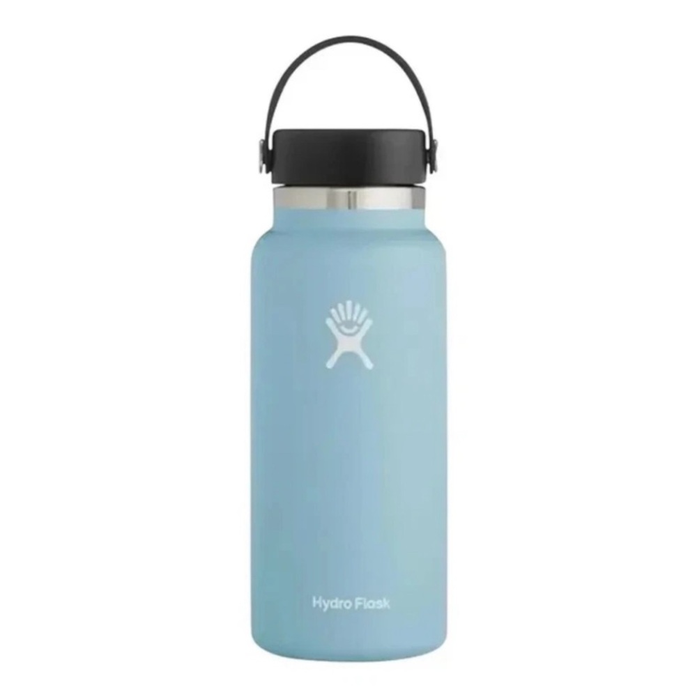 Hydro Flask Sky Blue Bottle with Black Lid 32oz